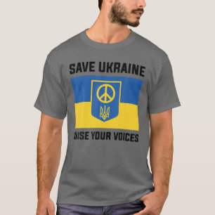 Camiseta Apoya a Ucrania Salven a Ucrania Levanten sus voce