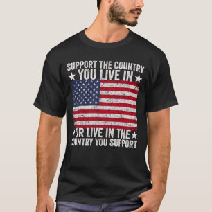 Camiseta Apoya al país en el que vives Patriótico USA