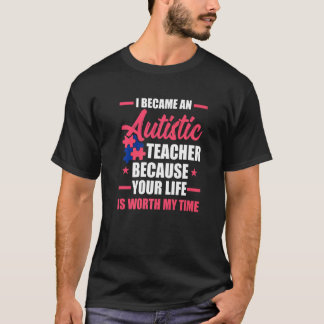 Camiseta Apoya al Profesor Autista con Mi Tiempo Vale la Pe