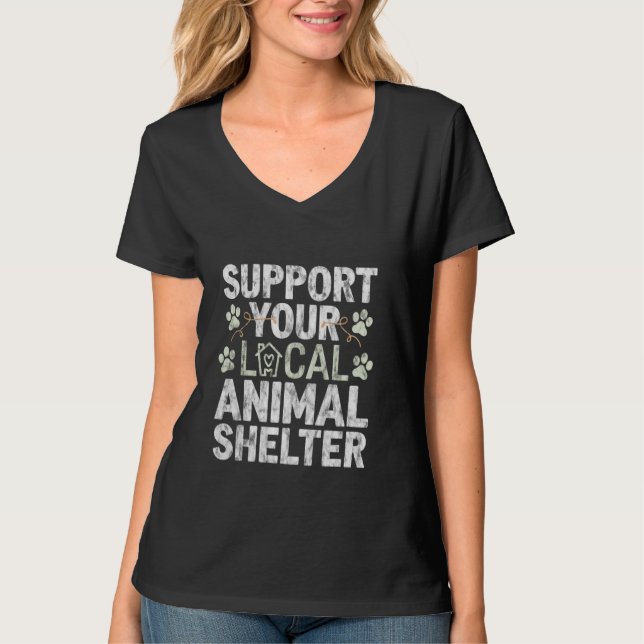 Camiseta Apoya al Rescatador Defensor de tu Refugio de Anim (Anverso)