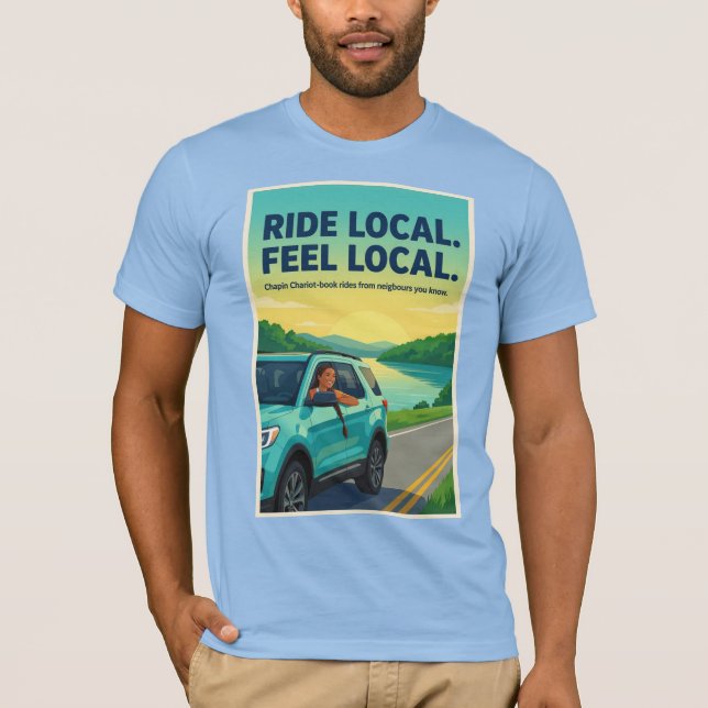 Camiseta Apoya el ajetreo local: Cada venta ayuda (Anverso)