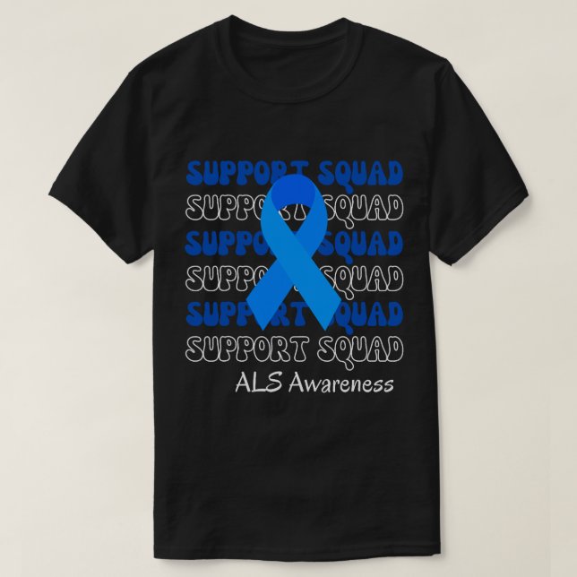 Camiseta Apoya el mes de concientización de Squad Als Funny (Diseño del anverso)