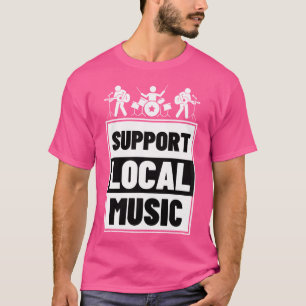 Camiseta Apoya el tambor de cantante de guitarra de banda d