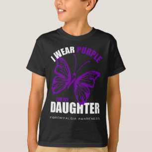 Camiseta Apoya Fibromialgia Conciencia Mariposa Púrpura Ri