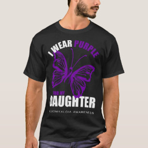 Camiseta Apoya Fibromialgia Conciencia Mariposa Púrpura Ri