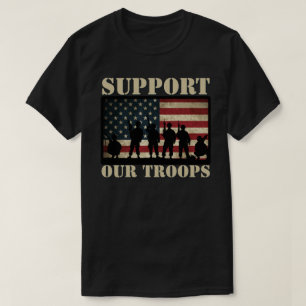 Camiseta Apoya la bandera de nuestras tropas en Estados Uni