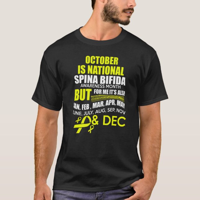 Camiseta Apoya la conciencia de Spina Bifida (Anverso)