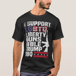 Camiseta Apoya las armas de liberación de Lgbtq Bible Trump