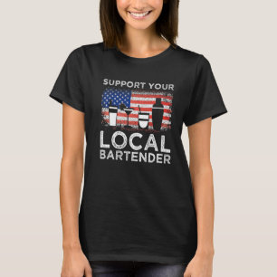 Camiseta Apoya Su Bar Barkeeper Local Usa Pat