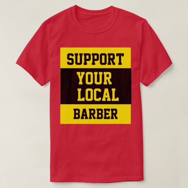 Camiseta Apoya su Barber local 17 (Diseño del anverso)