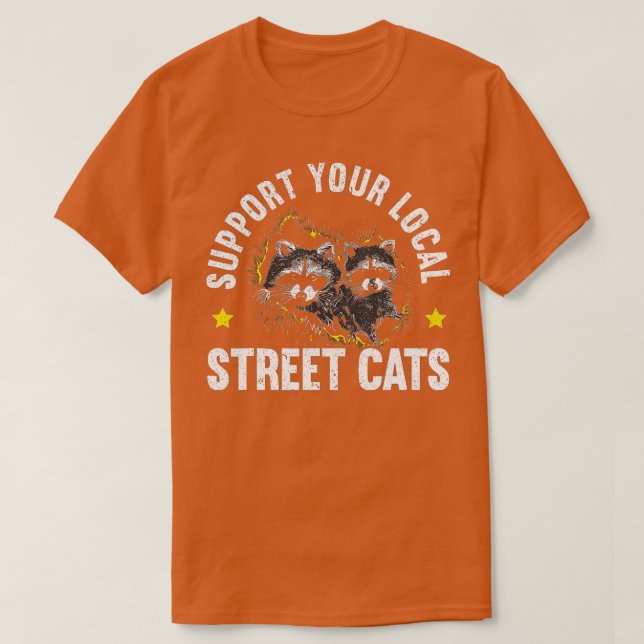 Camiseta Apoya su basura local de gato Panda Raccoon (Diseño del anverso)