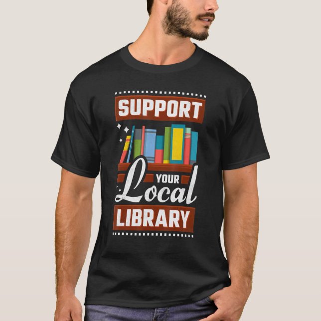 Camiseta Apoya su biblioteca local (Anverso)