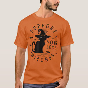 Camiseta Apoya su conjunto fantasma de Gato de brujas local