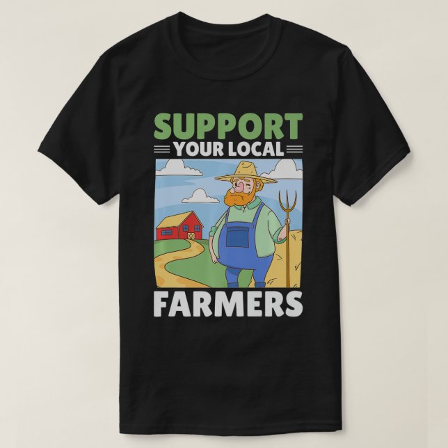Camiseta Apoya su media maratón de agricultores locales (Diseño del anverso)