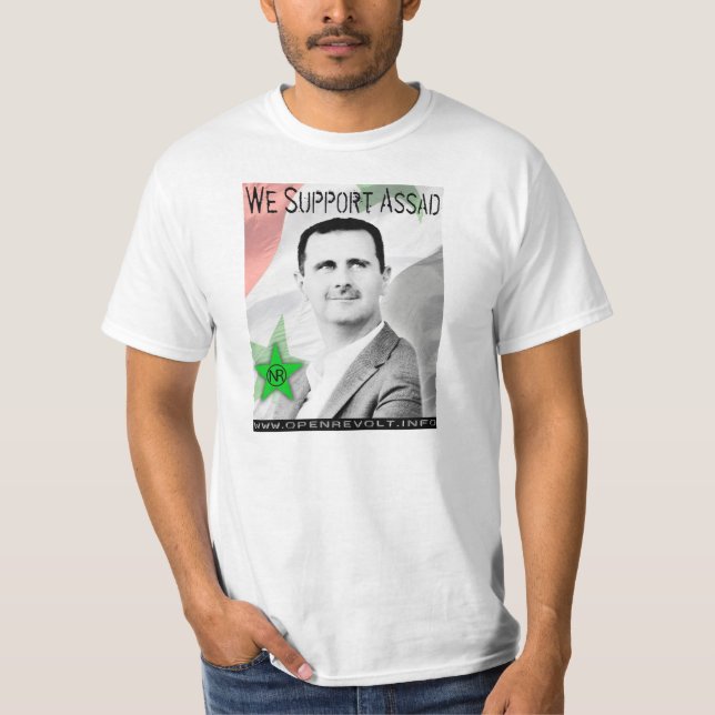 Camiseta ¡Apoyamos a Bashar Assad! (Anverso)
