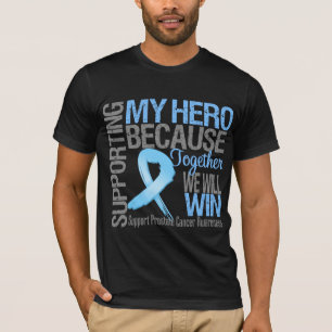 Camiseta Apoyando a mi héroe - conciencia del cáncer de