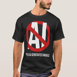 Camiseta Apoyar a artistas humanos o imágenes generadas por