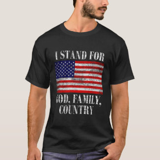 Camiseta Apoyar a Dios, país de la familia, patriota de la