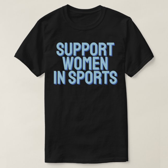 Camiseta apoyar a las mujeres en azul deportivo (Diseño del anverso)