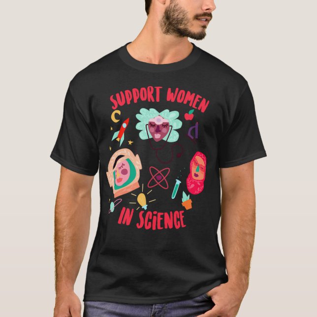 Camiseta Apoyar A Las Mujeres En La Ciencia (Anverso)