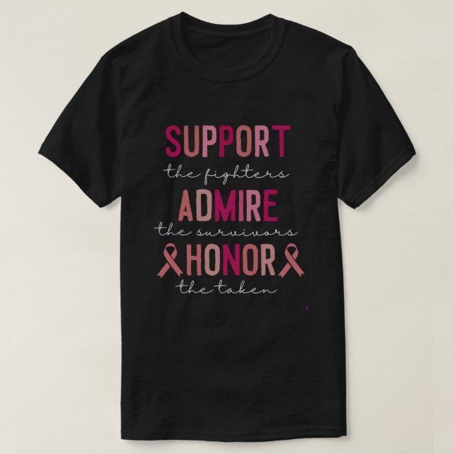 Camiseta apoyar a los combatientes admirar el honor de los  (Diseño del anverso)