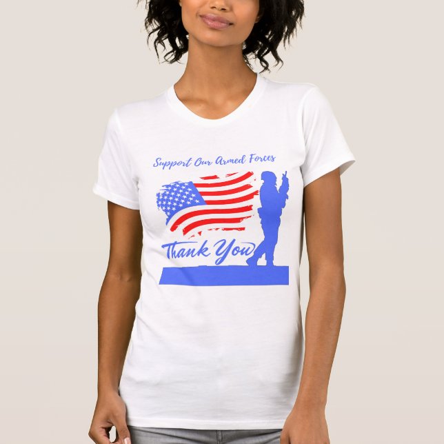 Camiseta Apoyar a nuestras Fuerzas Armadas (Anverso)