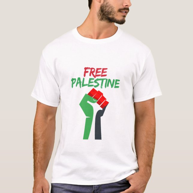Camiseta Apoyar a Palestina con esta Palestina Libre (Anverso)