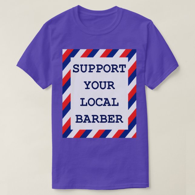 Camiseta apoyar a su barbero local 20 (Diseño del anverso)