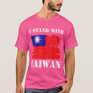 Camiseta Apoyar a Taiwán Me mantengo con la bandera de Taiw