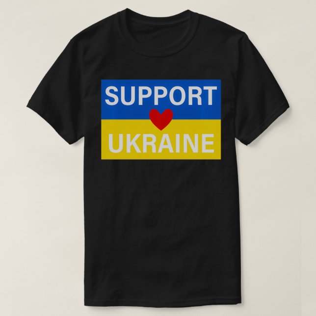 CAMISETA APOYAR A UCRANIA CON CORAZÓN (Diseño del anverso)