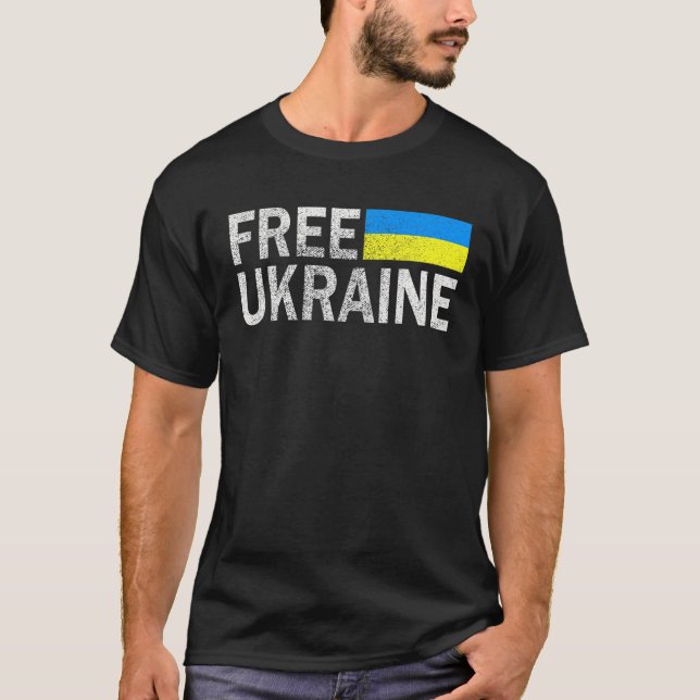 Camiseta Apoyar a Ucrania con Ucrania sin bandera (Anverso)