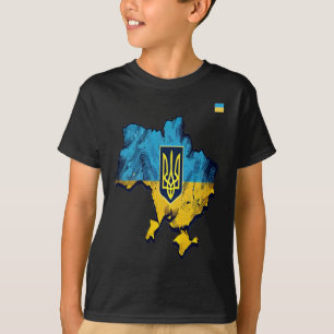Camiseta Apoyar a Ucrania - Liberen a Ucrania en mapa con b