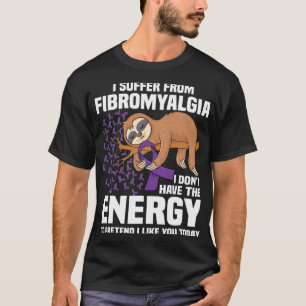 Camiseta Apoyar al guerrero de la cinta morada Fibromialgia