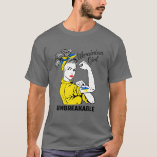 Camiseta Apoyar al inquebrantable Chica ucraniano fuerte