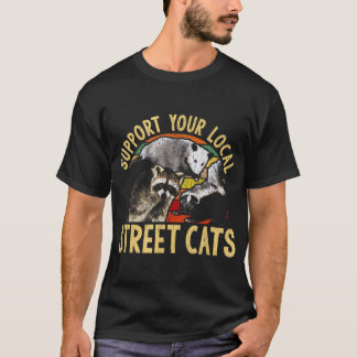 Camiseta Apoyar al zorrillo de los gatos callejeros locales