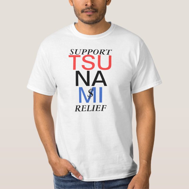 CAMISETA APOYAR EL ALIVIO DEL TSUNAMI (Anverso)