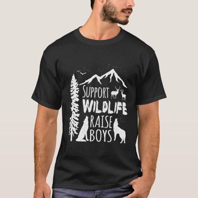 Camiseta Apoyar el aumento de la vida salvaje de los niños  (Anverso)