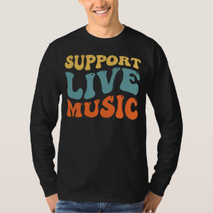 Camiseta Apoyar el diseño del concierto de música retro par
