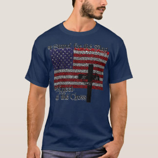 Camiseta Apoyar el rodillo de la bandera para la cruz patri
