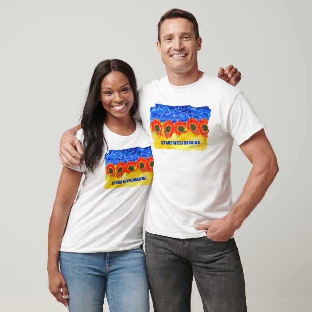 Camiseta Apoyar el símbolo girasol de Ucrania T-Shirt (Unisexo)