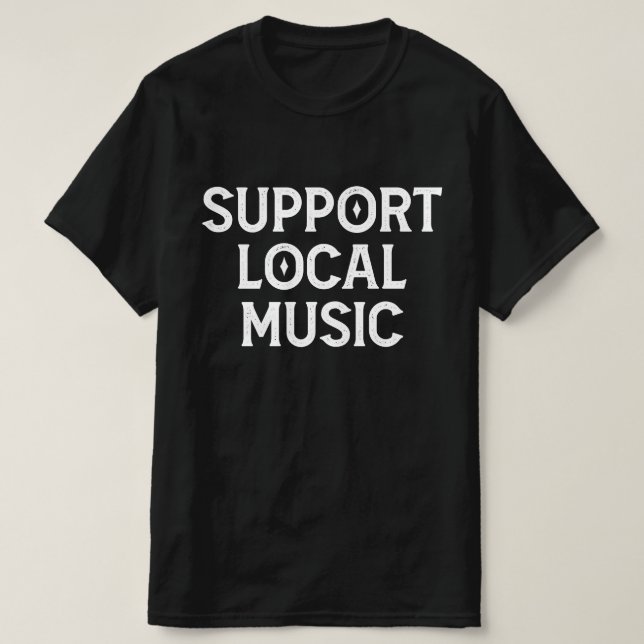 Camiseta Apoyar la banda local de música en vivo (Diseño del anverso)