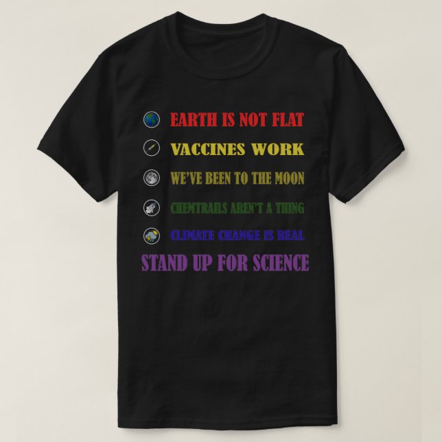 Camiseta Apoyar la ciencia  (Diseño del anverso)