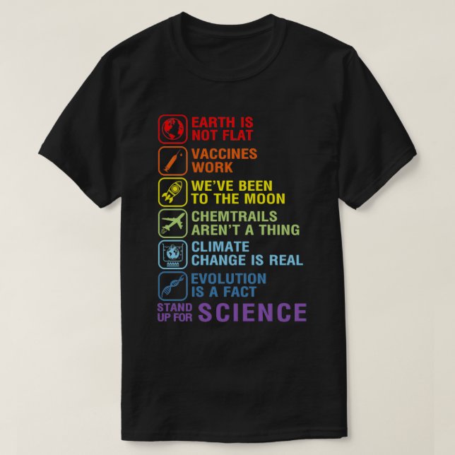 Camiseta Apoyar la ciencia 3 (Diseño del anverso)