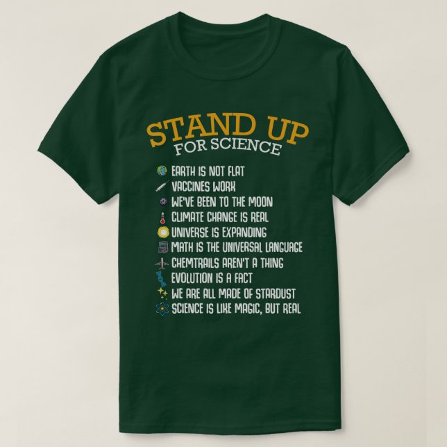 Camiseta Apoyar la ciencia sobre el cambio climático y la b (Diseño del anverso)