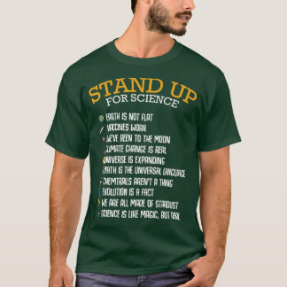 Camiseta Apoyar la ciencia sobre el cambio climático y la b