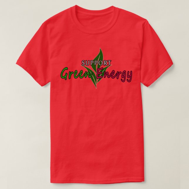 Camiseta Apoyar la energía verde (Diseño del anverso)