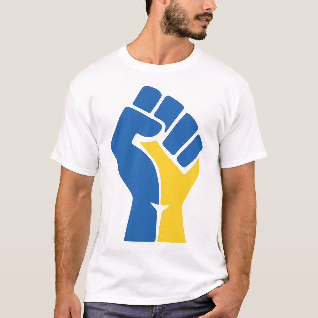 Camiseta Apoyar la guerra de protestas en Ucrania (Anverso)