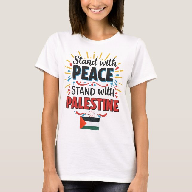 Camiseta Apoyar la paz con Palestina (Anverso)