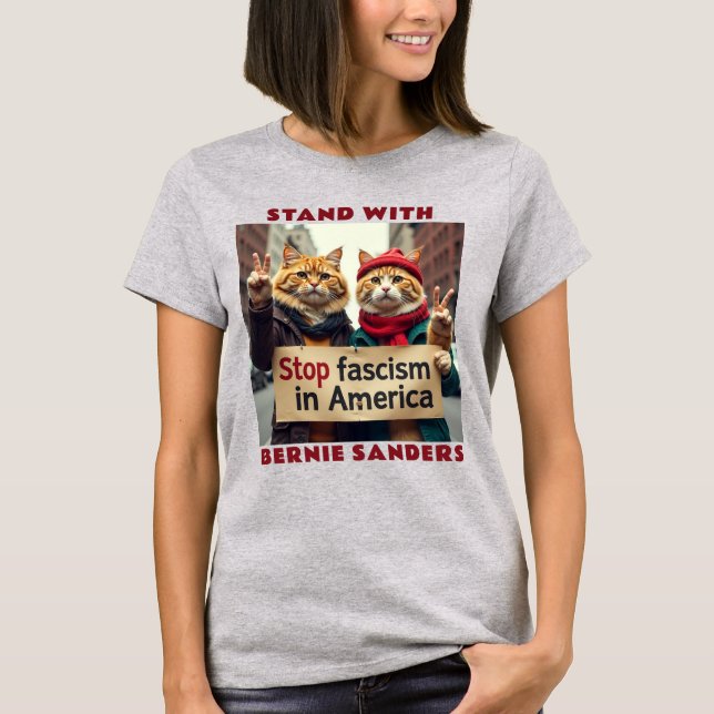 Camiseta Apoyar la política de Bernie Sanders (Anverso)