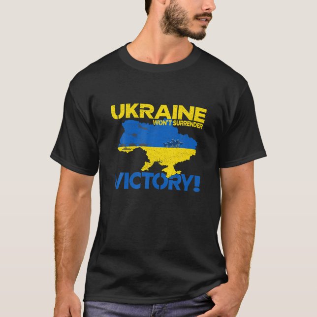 Camiseta Apoyar La Victoria De Los Ucranianos Para La Glori (Anverso)